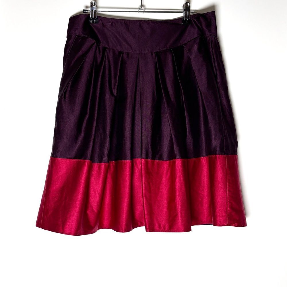 Club Monaco Black and Red A-Line Skirt